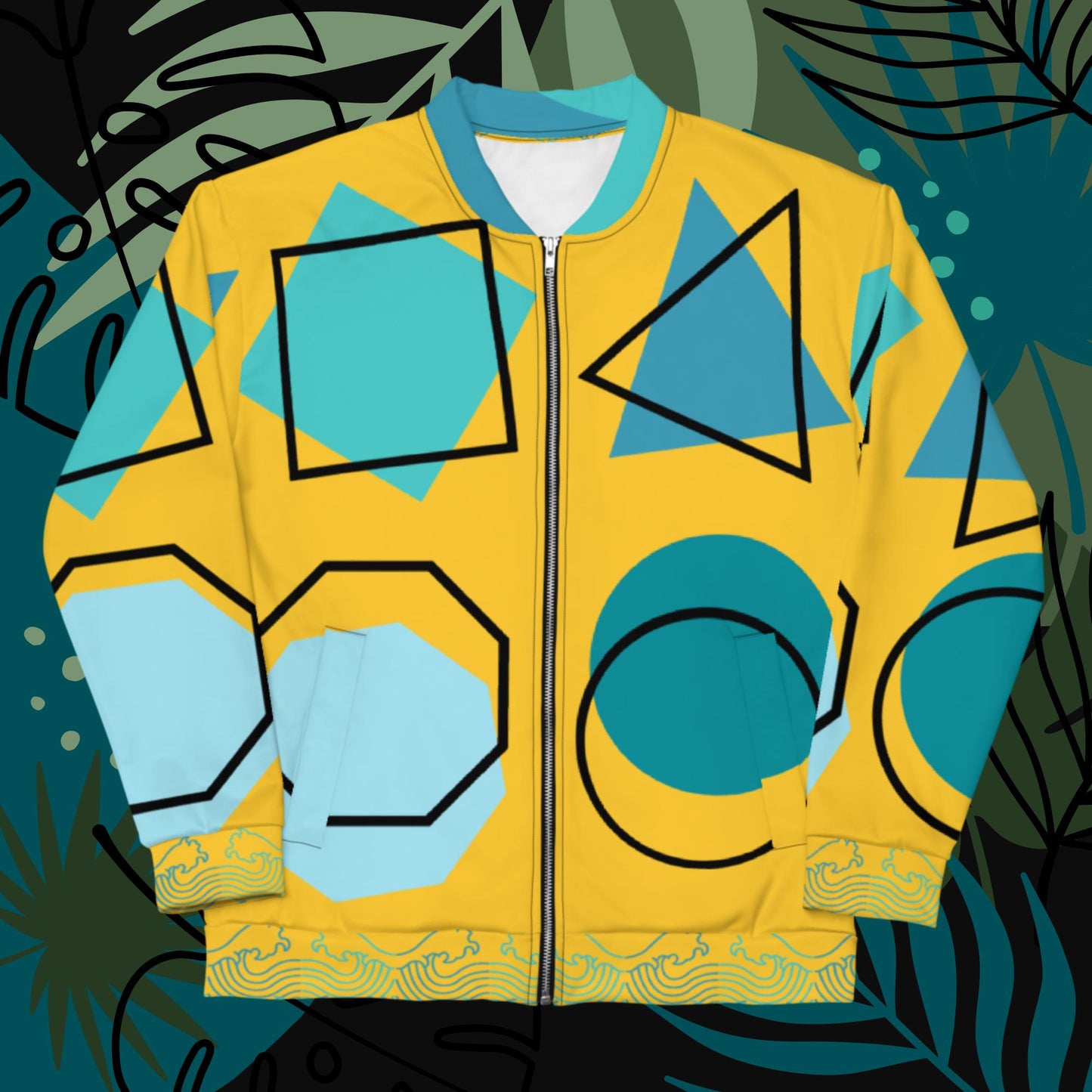 Geo Bomber Jacket Yellow