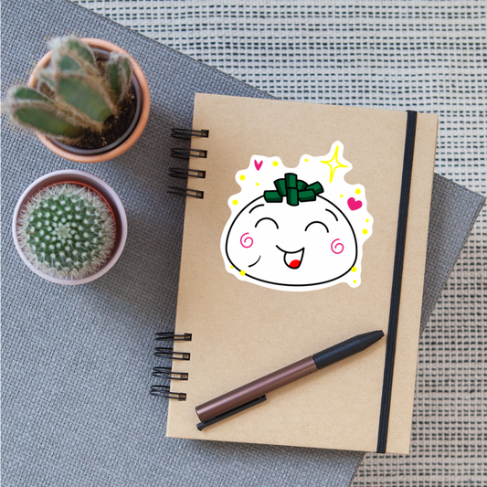 Happy Bao Sticker - white matte