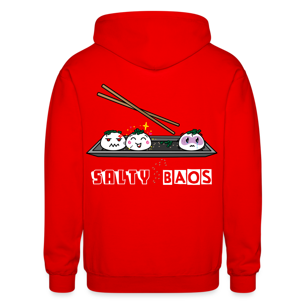 Salty Baos Gildan Heavy Blend Adult Zip Hoodie - red