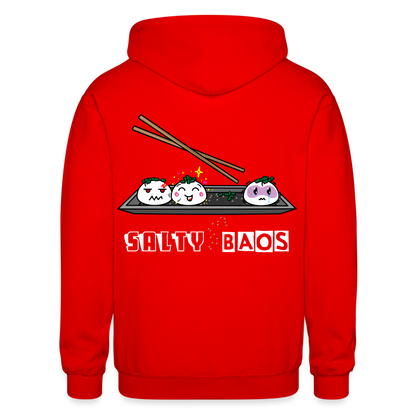 Salty Baos Gildan Heavy Blend Adult Zip Hoodie - red